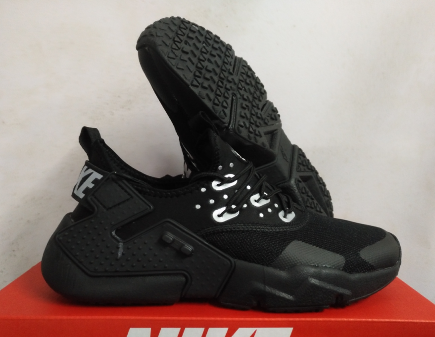 New Nike Air Huarache 6 All Black Shoes - Click Image to Close